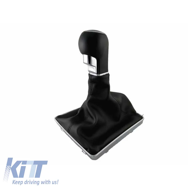 Shift Knob With Boot Black/Chrome Suitable for Opel Astra H With 6 Speed GK0914