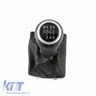 Shift Knob With Boot Black/Chrome Suitable for Opel Astra H With 6 Speed GK0914-image-6296609
