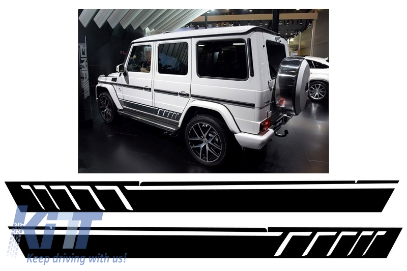 Side Decals Sticker Vinyl Matte Black Suitable For Mercedes G Class W463 19 17 Carpartstuning Com