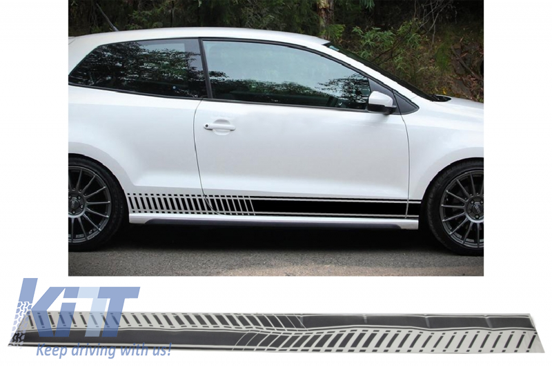 High Quality Side Body Decal Sticker Set for Volkswagen VW GOLF Polo 6R 6C  GTI R