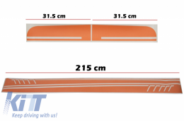 Side Decals Sticker Vinyl Matte Orange suitable for MERCEDES Benz C238 Coupe W212 W213 E200 E300 E350 E46 E63 C207 A207-image-6047824