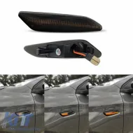 Side Fender Indicators suitable for Alfa Romeo 147 05-10 / 156 97-03 / Fiat Tipo 15+ Smoke Led Dynamic 2 pcs-image-6296939