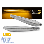 Side Fender Indicators suitable for Alfa Romeo 159/ Brera/ Spider 05-10 White Led Dynamic 2 pcs