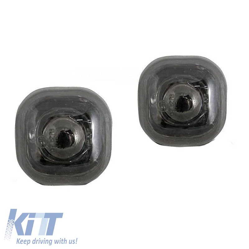 Side Fender Indicators suitable for Audi A3 8L 96-00 / A4 B5 94-98 / Skoda Octavia 97-04 / Fabia 00-04 Squares Smoke 2 pcs