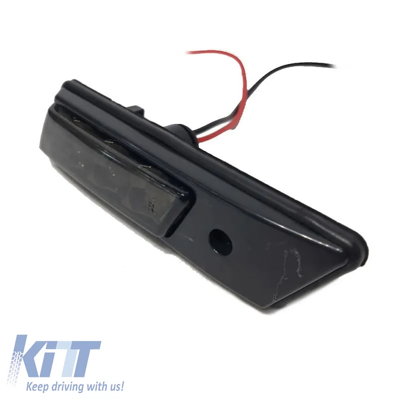 Side Fender Indicators suitable for BMW 3 E36 90-96 / 3 E30 / 5 E34 88-95 / 7 E32 86-94 with Screw LED Black/Smoke 2 pcs