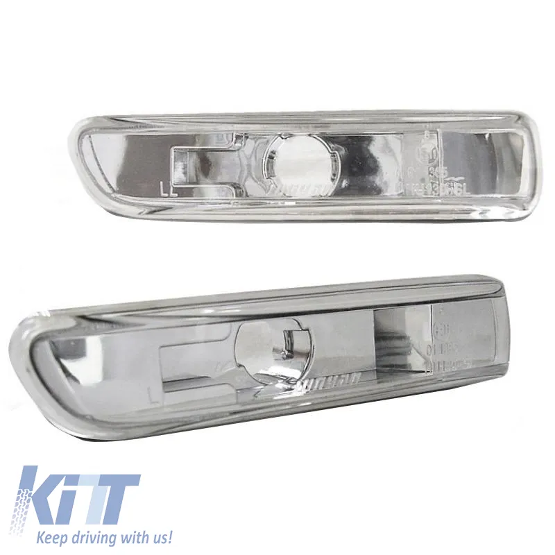 Side Fender Indicators suitable for BMW 3 E46 Sedan 99-01 / Touring 99-01 / Compact 01-04 / Coupe 99-03 Chrome 2 pcs