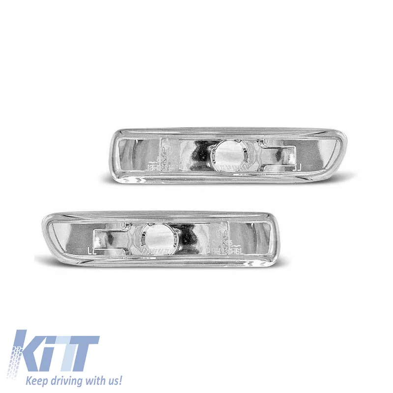 Side Fender Indicators suitable for BMW 3 E46 Sedan 99-01 / Touring 99-01 / Compact 01-04 / Coupe 99-03 Chrome 2 pcs