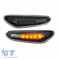 Side Fender Indicators suitable for BMW 3 E46 Sedan 01-05 / Touring 01-05 / 5 E60/E61 03-10 / X3 E83 03-10 5 LED Smoke 2 pcs