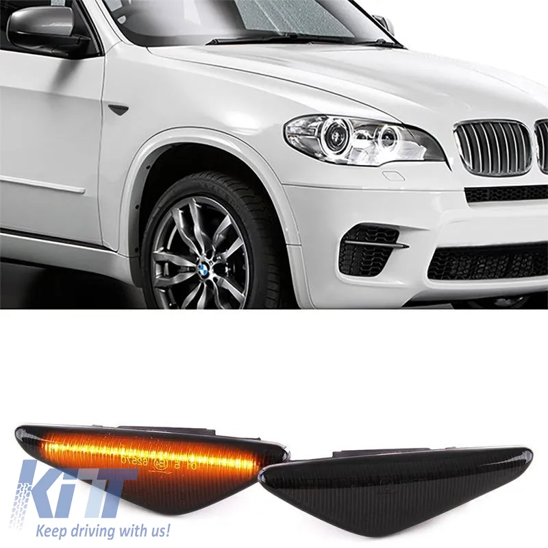 Side Fender Indicators suitable for BMW X5 E70 07-12 / X6 E71 08-14 / X3 F25 10-14 LED Dynamic Smoke 2 pcs