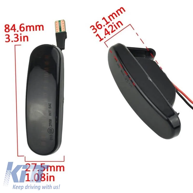 Side Fender Indicators suitable for Citroen Nemo 07-15 / Fiat Doblo 00-10 / Fiorino 07-13 / Idea 03-11 / Linea 07-12 / Multipla / Panda 03-12 / Punto / Grande Punto / Evo 05-18 / Qubo 08+ / Stilo / La