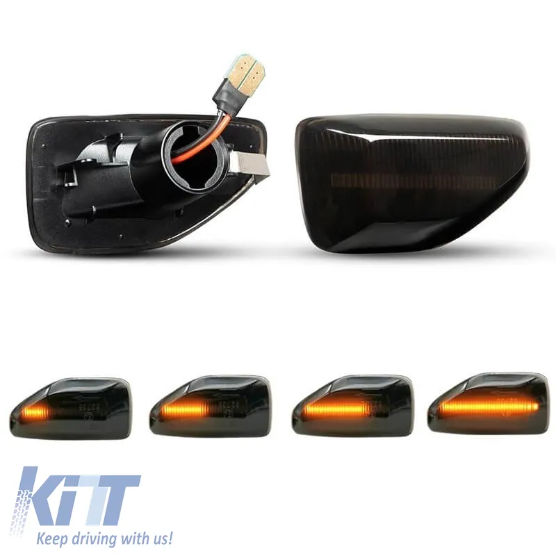 Side Fender Indicators suitable for Dacia Sandero 12+ / Duster 17+ / Logan 12+ Led Dynamic Smoke 2 pcs