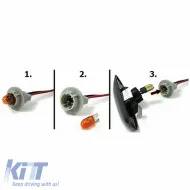 Side Fender Indicators suitable for Mini Cooper F56 13+ Union Jack Flag Blue Led White 2 pcs-image-6293256