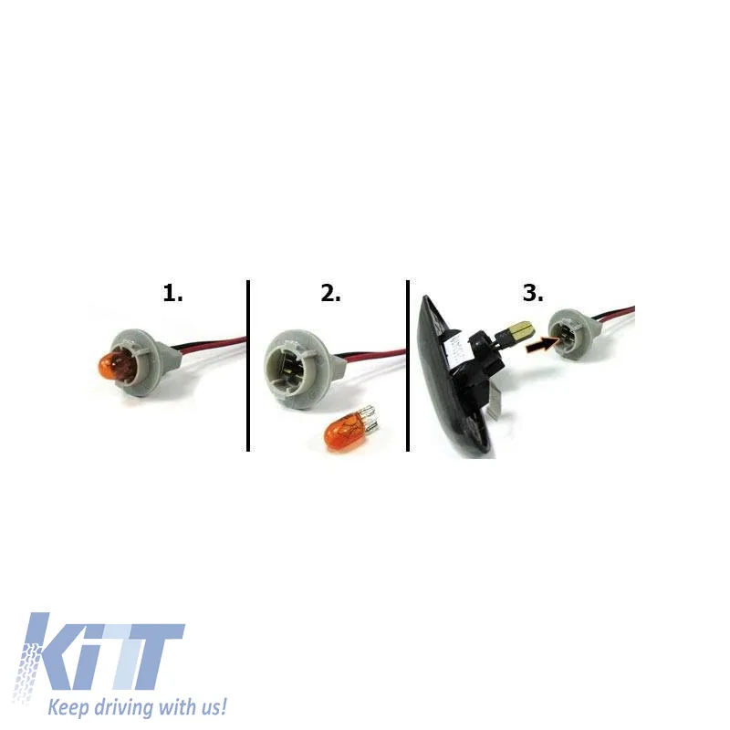 Side Fender Indicators suitable for Mini Cooper R55 / R56 / R57 / R58 / R59 Led Smoke 2 pcs