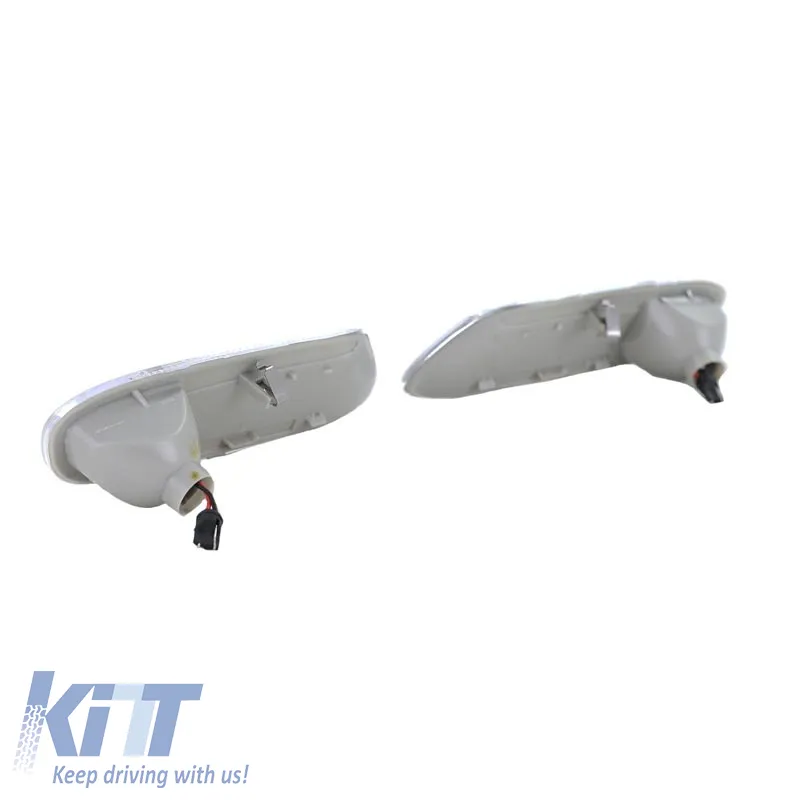 Side Fender Indicators suitable for Mini Cooper F56 13+ Union Jack Flag Black Led White 2 pcs