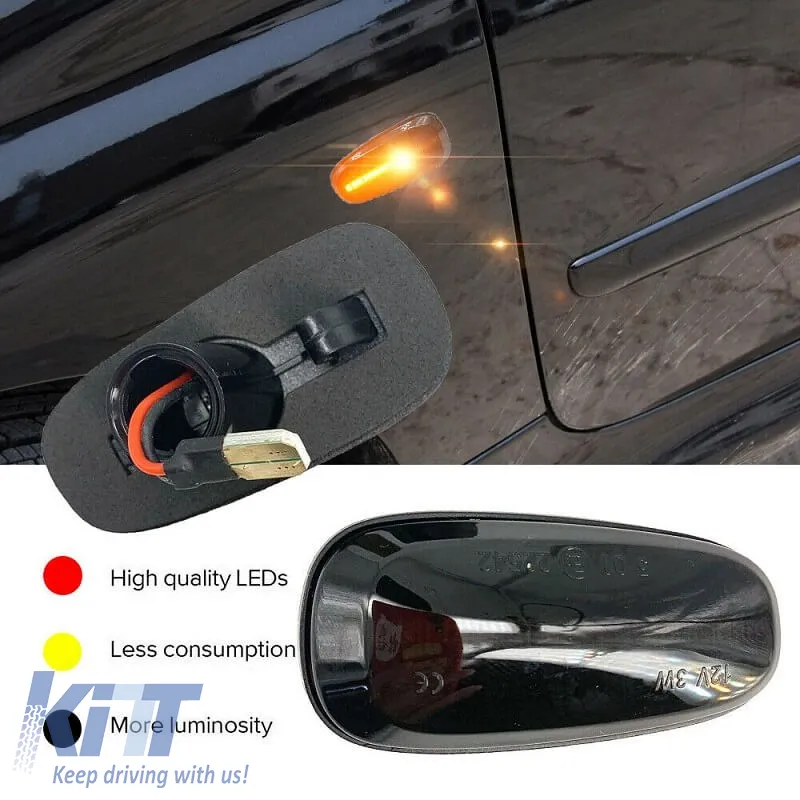 Side Fender Indicators suitable for Opel Astra G 98-04 / Zafira A 99-05 / Frontera B 01-04 Led Dynamic Smoke 2 pcs