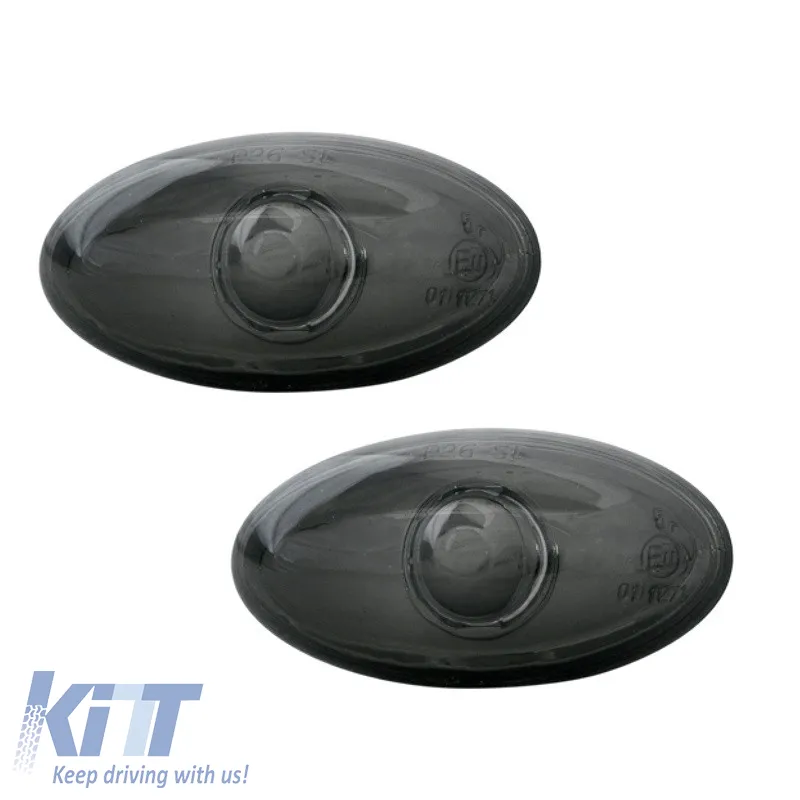 Side Fender Indicators suitable for Peugeot 107 / 1007 / 206 / 307 / 407 / 4007 / 607 / Partner / Citroen C2 / C3 / Xsara / Toyota Aygo Smoke 2 pcs