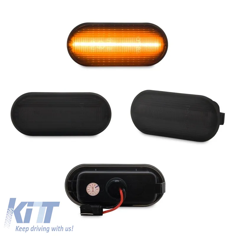 Side Fender Indicators suitable for VW Golf/ Vento/Bora/ Passat/ Polo/Transporter/ Seat Toledo/Leon/Ibiza/Cordoba/ Alhambra/ Led Dynamic Smoke 2 pcs