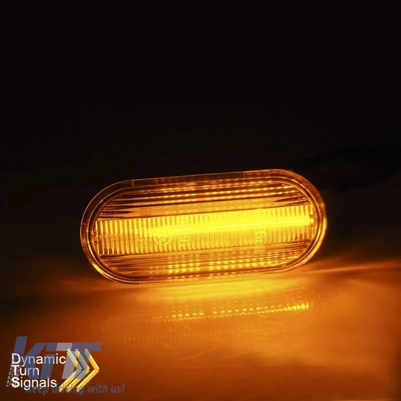 Side Fender Indicators suitable for VW Golf/ Vento/Bora/ Passat/ Polo/Transporter/ Seat Toledo/Leon/ Ibiza/Cordoba/ Alhambra/ Led Dynamic White 2 pcs