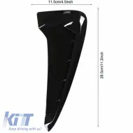 Side Fender Vents suitable for BMW X5 F15 13-18 M-Look Chrome / Black 2 pcs-image-6295191