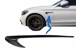 Side Fender Vents Trim Wing suitable for Mercedes C-Class W205 S205 E-Class W213 S213 Piano Black - WOMBB