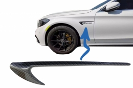 Side Fender Vents Trim Wing suitable for Mercedes C-Class W205 S205 E-Class W213 S213 Carbon Look Edition - WOMBCF