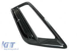 Side Grilles Front Bumper suitable for VW Golf VII 7 (2013-2017) R-Line Design Piano Black-image-6074212