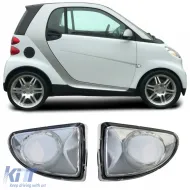 image-51-Side indicator set clear glass white for Smart ForTwo Cabrio Coupe 451 2007-2015