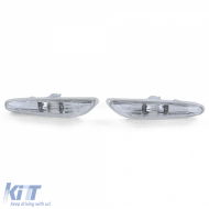 Side indicator set white fits 3 Series BMW E90 E91 05-11 E92 E93 from 06 1 Series E82 E88-image-6264247