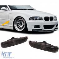 Side indicators black pair suitable for BMW 3 Series E46 Coupe Convertible Sedan Touring - ODSB6012997