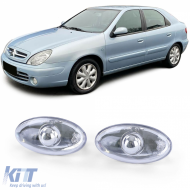 Side indicators clear glass chrome pair for Citroen C2 C3 C5 Xsara N1 N2 N68 - ODSC6012878