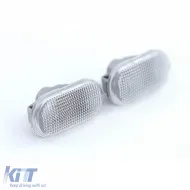 Side indicators white pair for Nissan Micra K12 350Z Note E11 Navara Qashqai-image-6276514