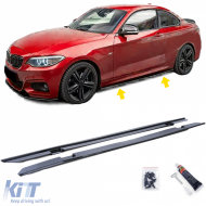 Side Skirt Extension Gloss Black suitable for 2 Series BMW F22 F23 from 13 - ODSSB6012579