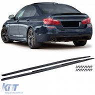 image-1-Side Skirt Extensions Gloss Black suitable for 5 Series BMW F10 F11 2010-2017