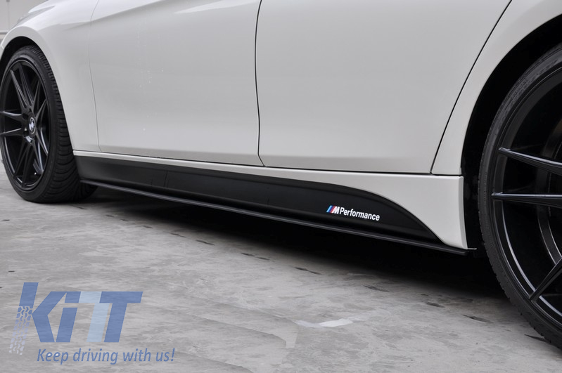 Side Skirts Add-on Lip Extensions suitable for BMW 3 Series F30 F31  (2011-Up) M-Performance Design 