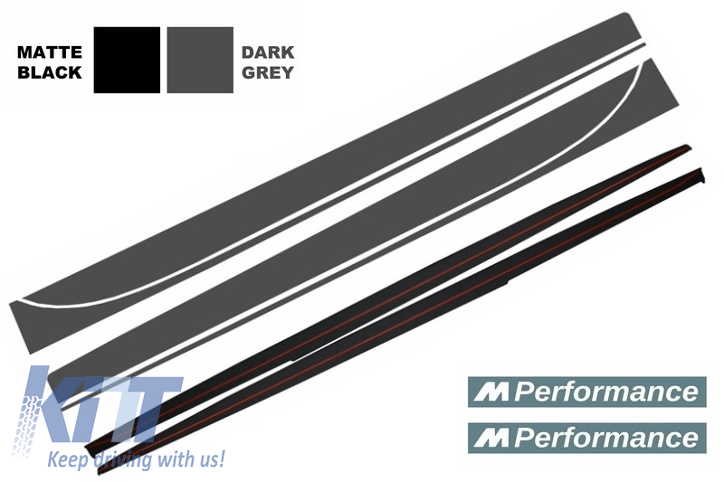 Oldalszoknyák Kiegészítő ajakhosszabbítások BMW F30 F31 3-as sorozathoz (2011-től felfelé) M-Performance Design