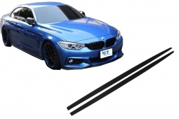 Side Skirts Add-on Lip Extensions suitable for BMW 4 Series F32 F33 F36 Coupe Cabrio Grand Coupe M-Performance - SSLBMF32MP
