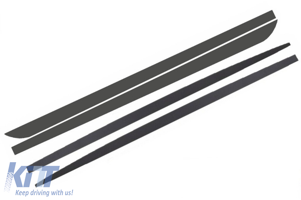 Oldalsó szoknyák Kiegészítő ajakhosszabbítók matricákkal Sötétszürke, BMW F10 F11 5-ös sorozathoz (2011-től felfelé) M-Performance Design