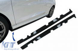 Side Skirts Extensions suitable for Ford Fiesta Mk8 ST / ST-Line (2017-2021) Piano Black - SSFFIMK8