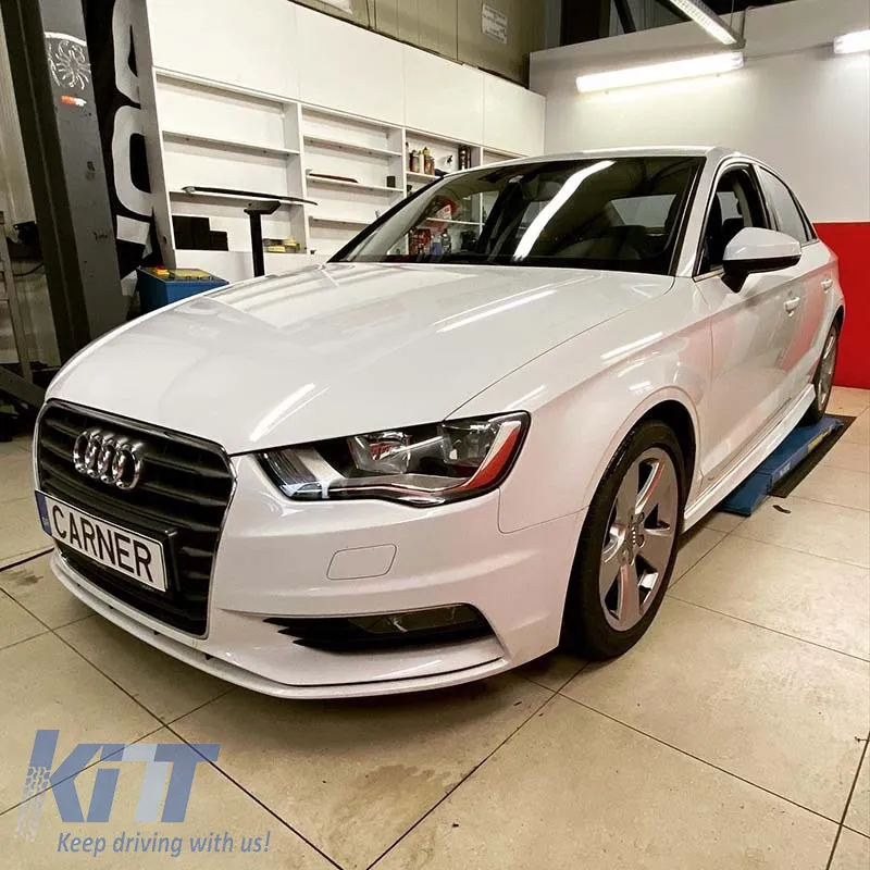 Side Skirts suitable for Audi A3 8V 16-20 Sedan from ABS plastic 2 pcs