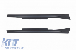 Side Skirts suitable for BMW 2 F22 Coupe F23 Cabrio (2014-2017) M2 Competition Look from ABS Plastic 2 pc
