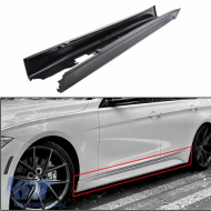Side Skirts suitable for BMW 3 F30 11-19 M-Tech Look from ABS plastic 2 pc