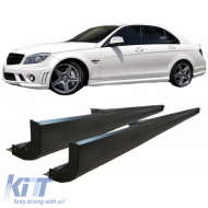 Side Skirts suitable for Mercedes-Benz C-Class W204 07-14 C63 A Design Look From Abs Plastic 2 pcs