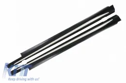 Side Skirts suitable for Mercedes-Benz C-Class W205 14-21 A Design C63s Facelift Look from ABS Plastic 2 pcs-image-6323947