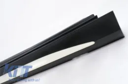 Side Skirts suitable for Mercedes-Benz C-Class W205 14-21 A Design C63s Facelift Look From Abs Plastic 2 pcs-image-6324537