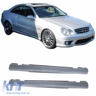 Side Skirts suitable for Mercedes-Benz CLK-Class W209 02-09 A Design Look from ABS Plastic 2 pcs - CGRSSM6035617