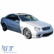 Side Skirts suitable for Mercedes-Benz CLK-Class W209 02-09 A Design Look from ABS Plastic 2 pcs-image-6299295