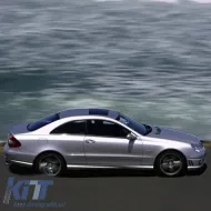 Side Skirts suitable for Mercedes-Benz CLK-Class W209 02-09 A Design Look from ABS Plastic 2 pcs-image-6299297