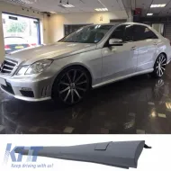 Side Skirts suitable for Mercedes-Benz E-Class W212 09-13 A Design Look from ABS Plastic 2 pcs-image-6299204