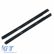 Side Skirts suitable for Mercedes S-Class W222 13-17 Facelift Long Version Black With black Trim Night Package A Design 63 Look 2pcs