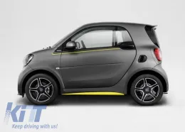 Side Skirts suitable for Smart Fortwo 453 2014+ Brabus Look from ABS plastic 2 pcs-image-6329311